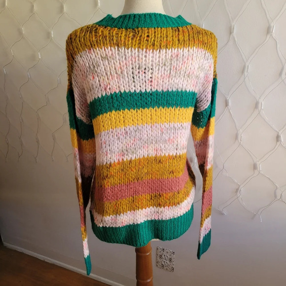 Gigio Sweater / Striped & Colorful / Oversized Small - Picture 5 of 6